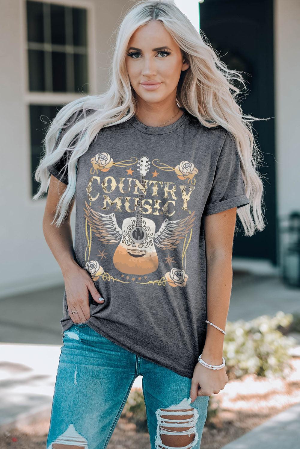 COUNTRY MUSIC Graphic T-Shirt - Olive Ave