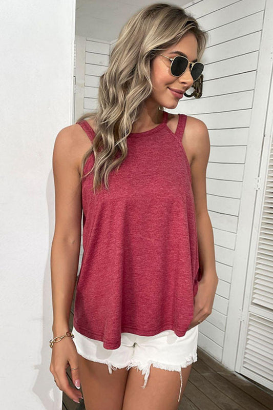 Cutout Sleeveless Top - Olive Ave