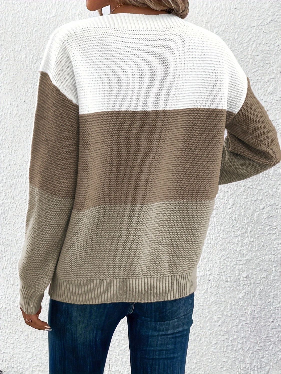 Color Block Boat Neck Sweater in 8 Colors