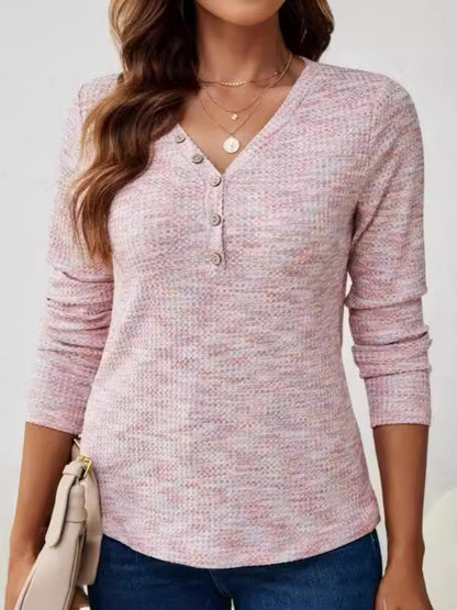 V-Neck Long Sleeve T-Shirt