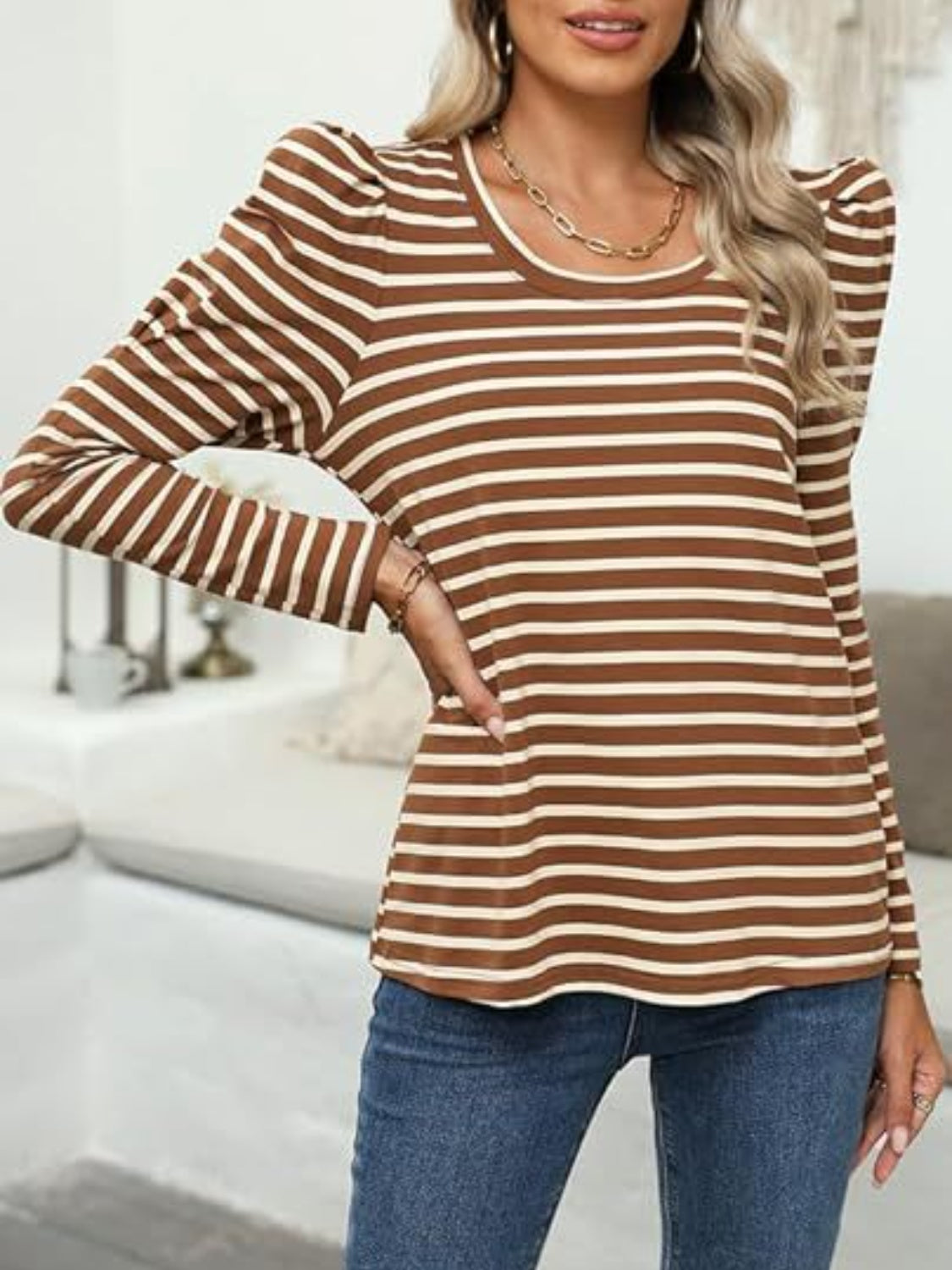 Striped Long Sleeve Top in 6 Colors - Olive Ave