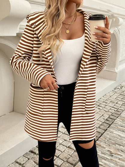 Devine Striped Hooded Jacket in 4 Colors