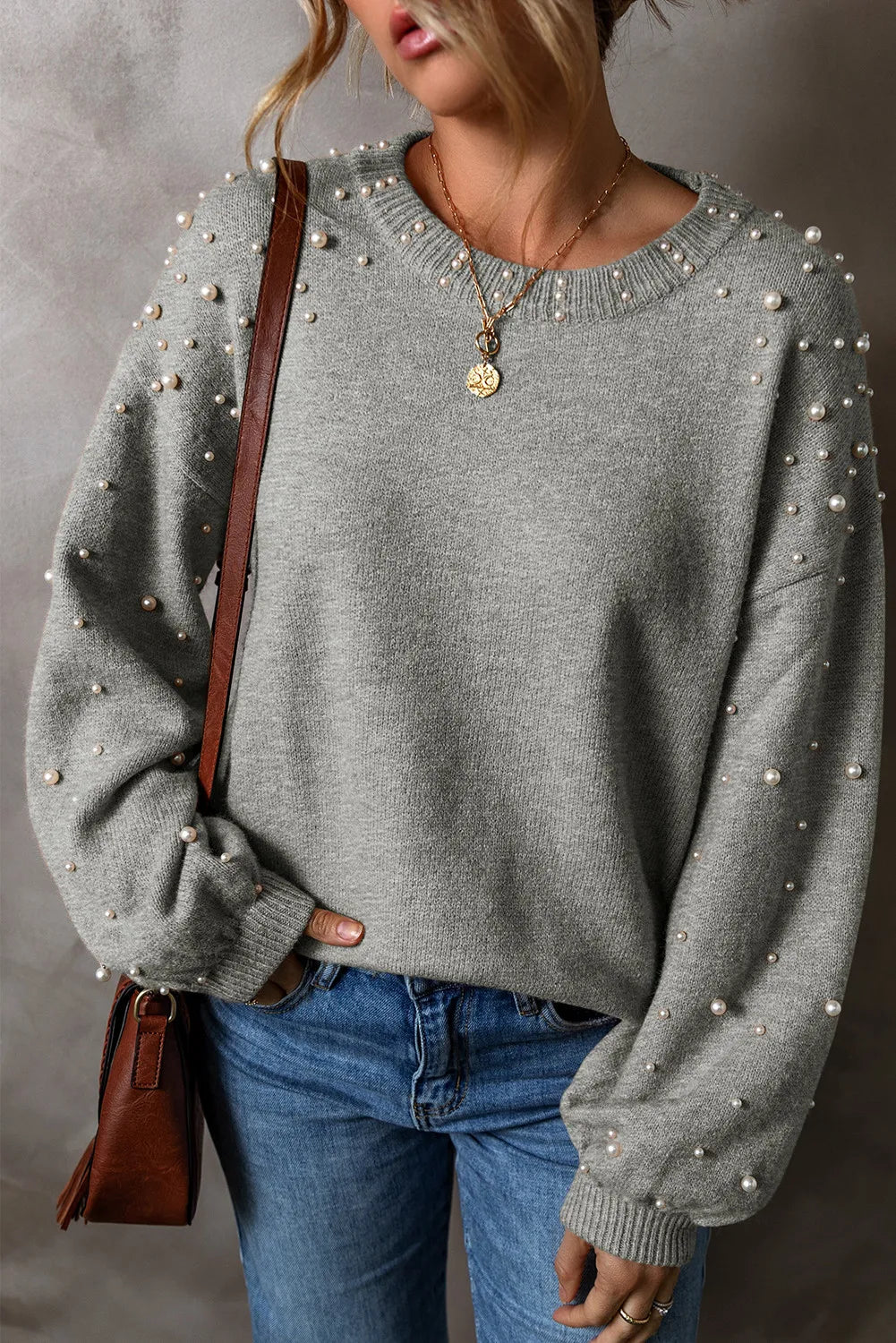 Pearl Detail Sweater in 4 Colors