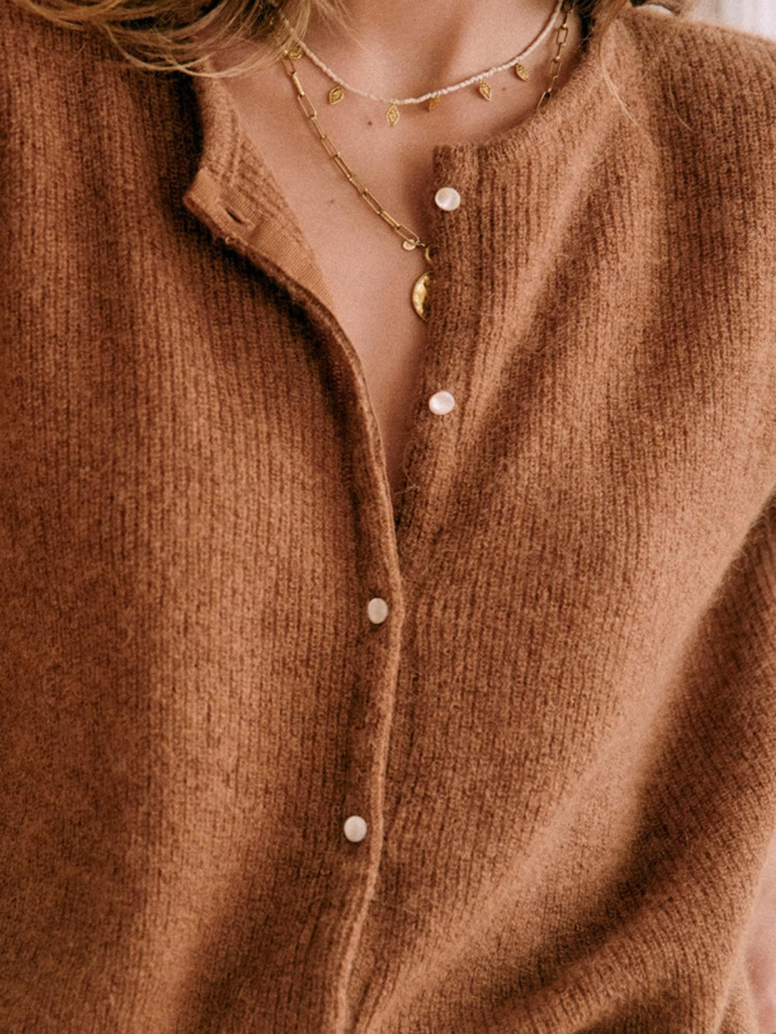 Button Down Long Sleeve Sweater in 7 Colors