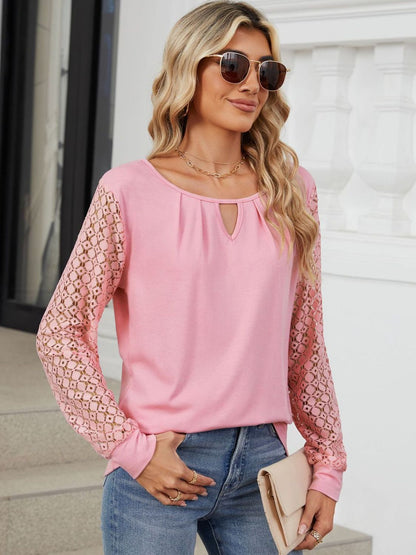 Cutout Long Sleeve Top in 6 Colors