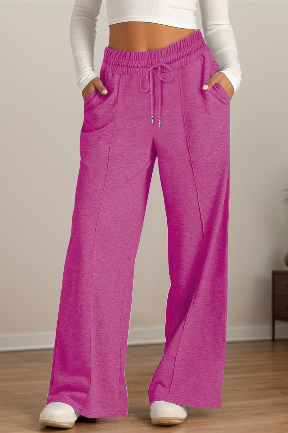 Drawstring Wide Leg Pants in 7 Colors