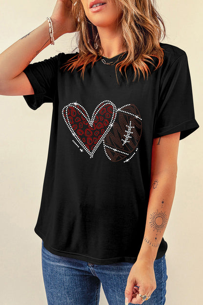 Rhinestone Football Graphic Tee