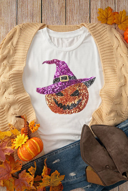 Sequin Pumpkin T-Shirt
