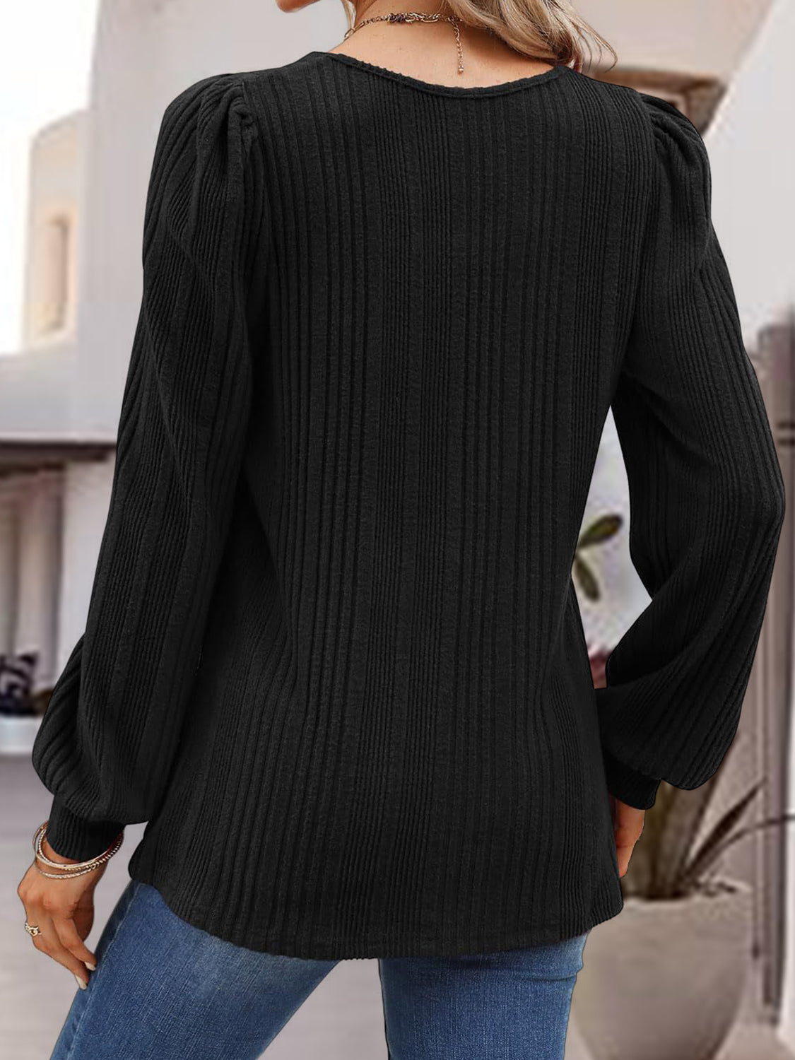 Ribbed Square Neck Top in 6 Colors