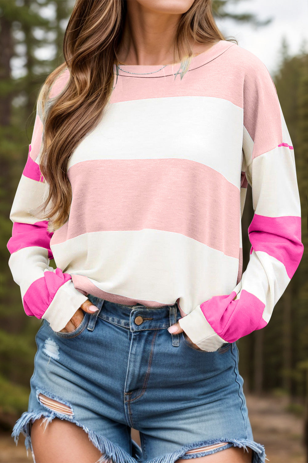 Contrast Color Block Top in 3 Colors