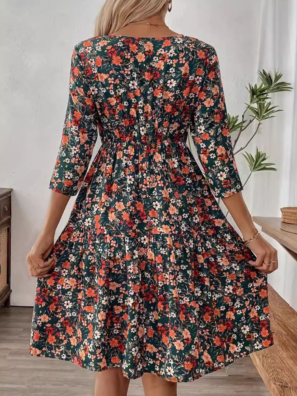 Frill Floral Dress