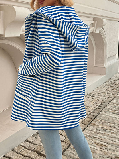 Devine Striped Hooded Jacket in 4 Colors