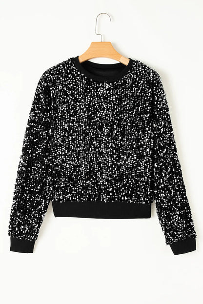 Sequin Long Sleeve Top