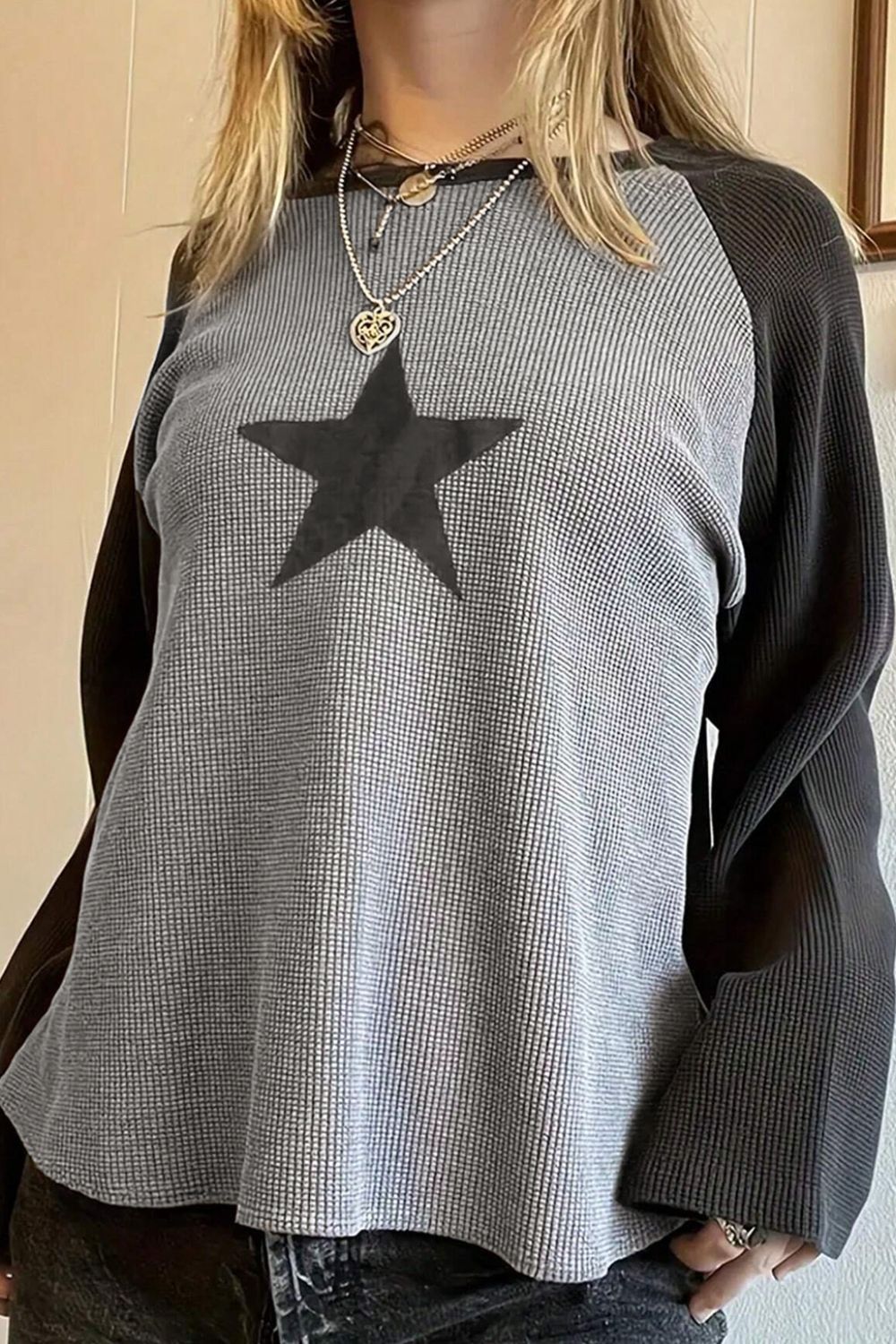 Star Raglan Sleeve Top