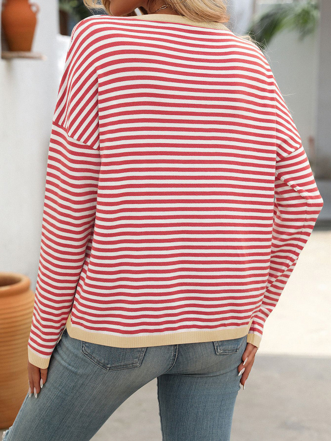 Striped Long Sleeve Sweater in 6 Colors