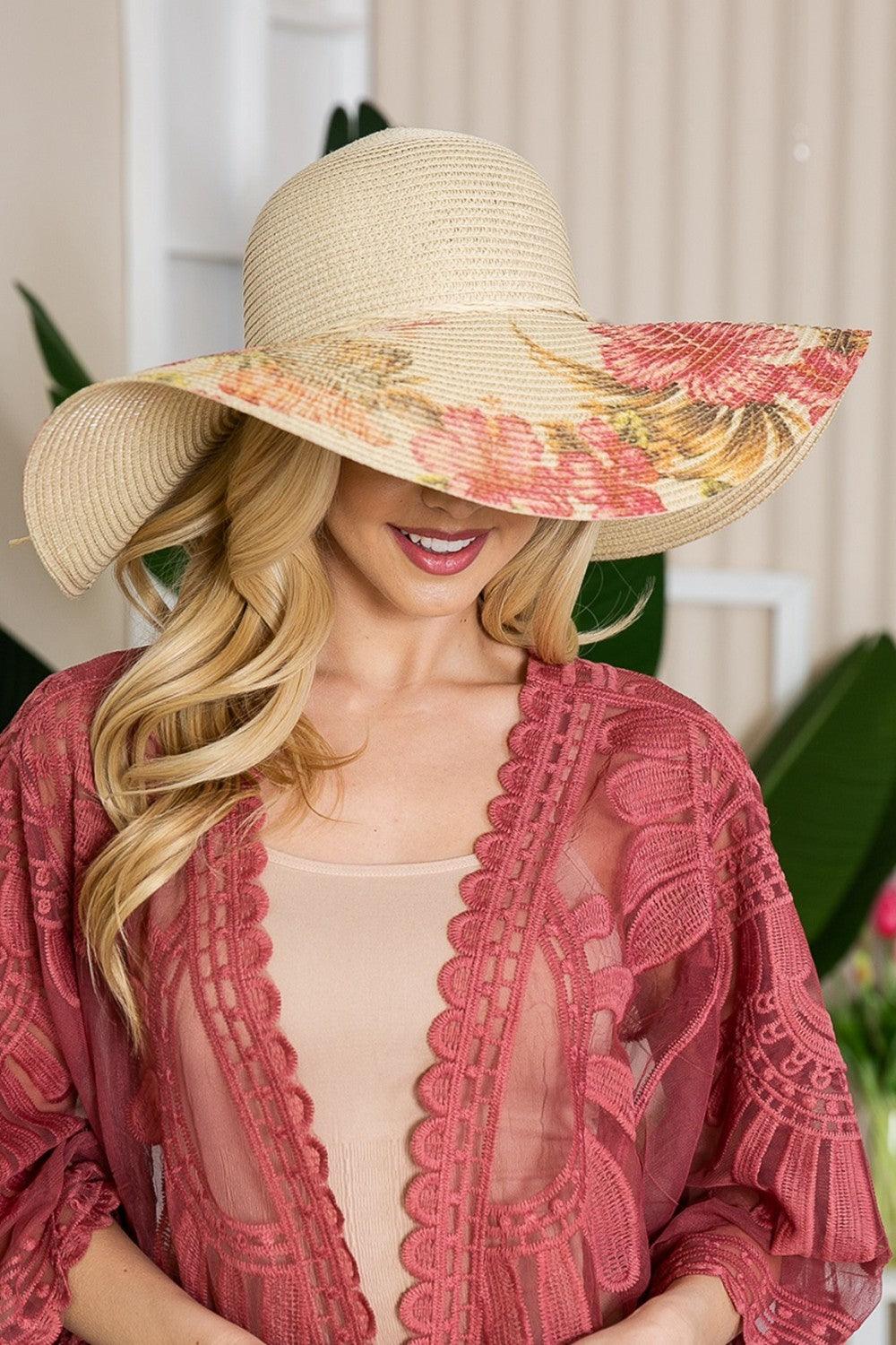 Floral Bow Detail Sunhat - Olive Ave