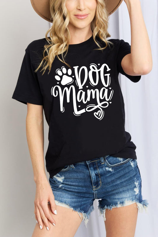 Full Size DOG MAMA Graphic Cotton T-Shirt - Olive Ave
