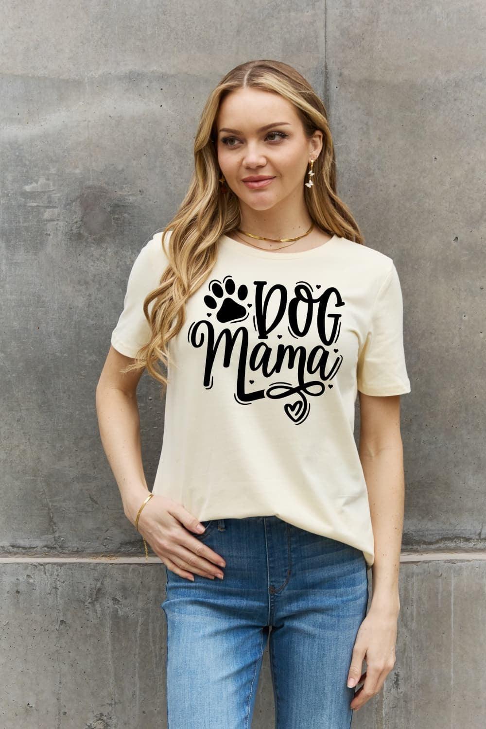 Full Size DOG MAMA Graphic Cotton T-Shirt - Olive Ave