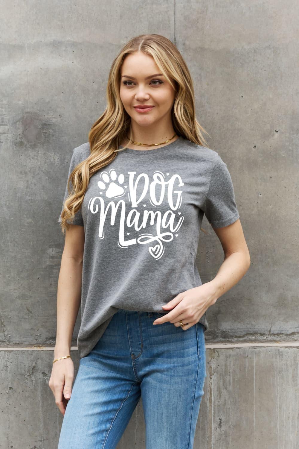 Full Size DOG MAMA Graphic Cotton T-Shirt - Olive Ave