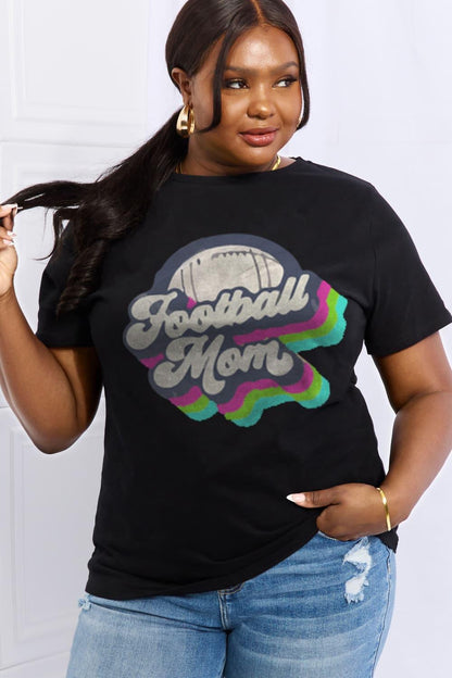 Full Size FOOTBALL MOM Graphic Cotton Tee - Olive Ave