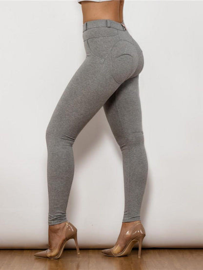 Full Size High Waist Leggings in Gray - Olive Ave