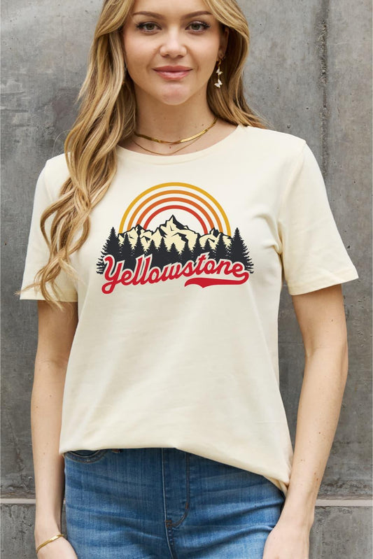 Full Size YELLOWSTONE Graphic Tee - Olive Ave