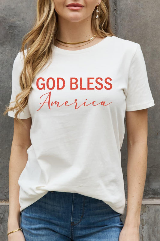 GOD BLESS AMERICA Graphic Tee - Olive Ave