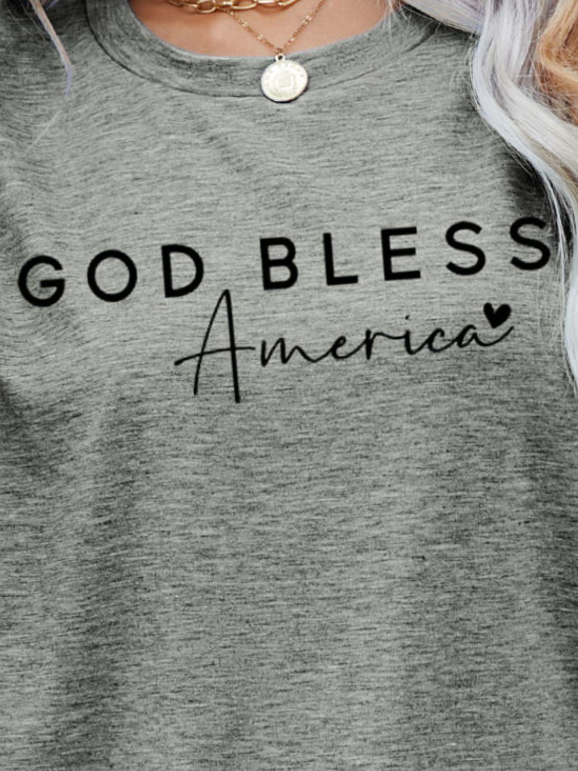 GOD BLESS AMERICA Graphic Tee - Olive Ave