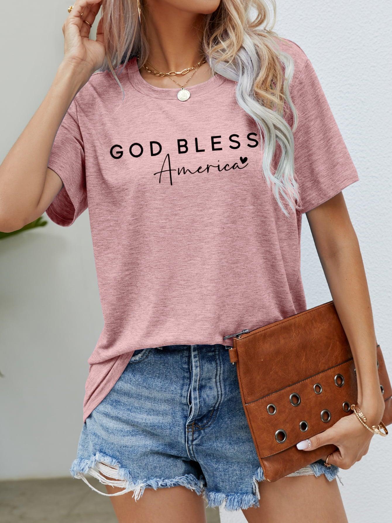 GOD BLESS AMERICA Graphic Tee - Olive Ave