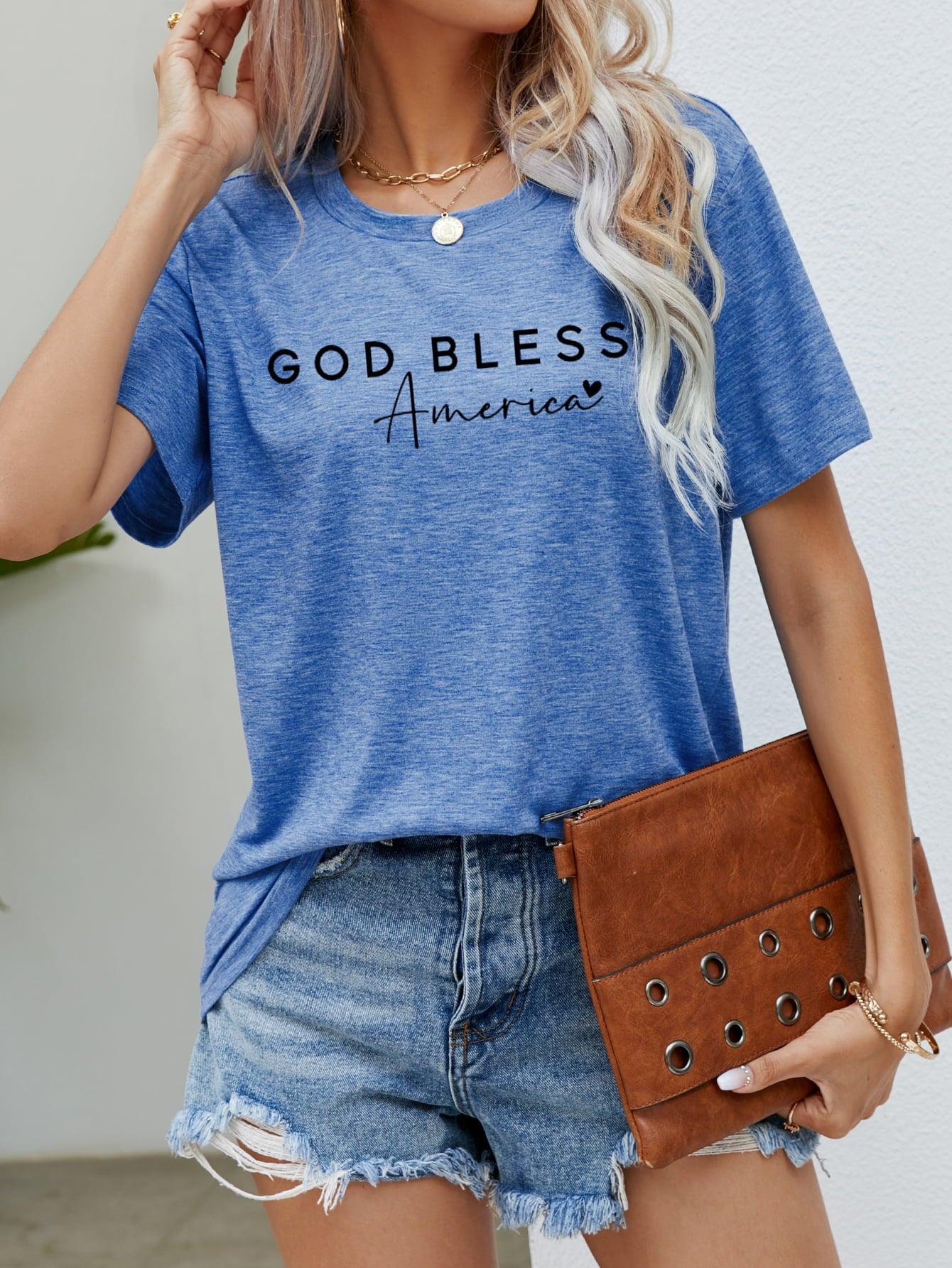 GOD BLESS AMERICA Graphic Tee - Olive Ave