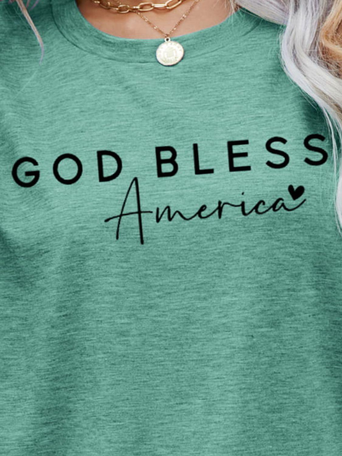 GOD BLESS AMERICA Graphic Tee - Olive Ave