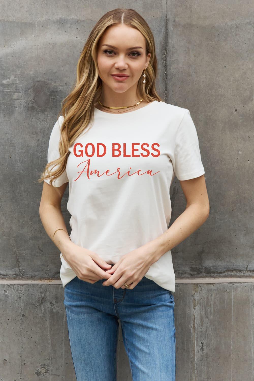 GOD BLESS AMERICA Graphic Tee - Olive Ave