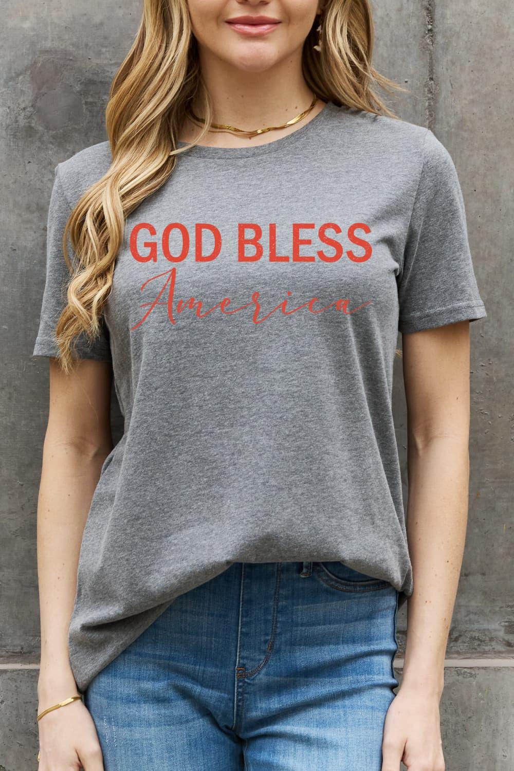 GOD BLESS AMERICA Graphic Tee - Olive Ave