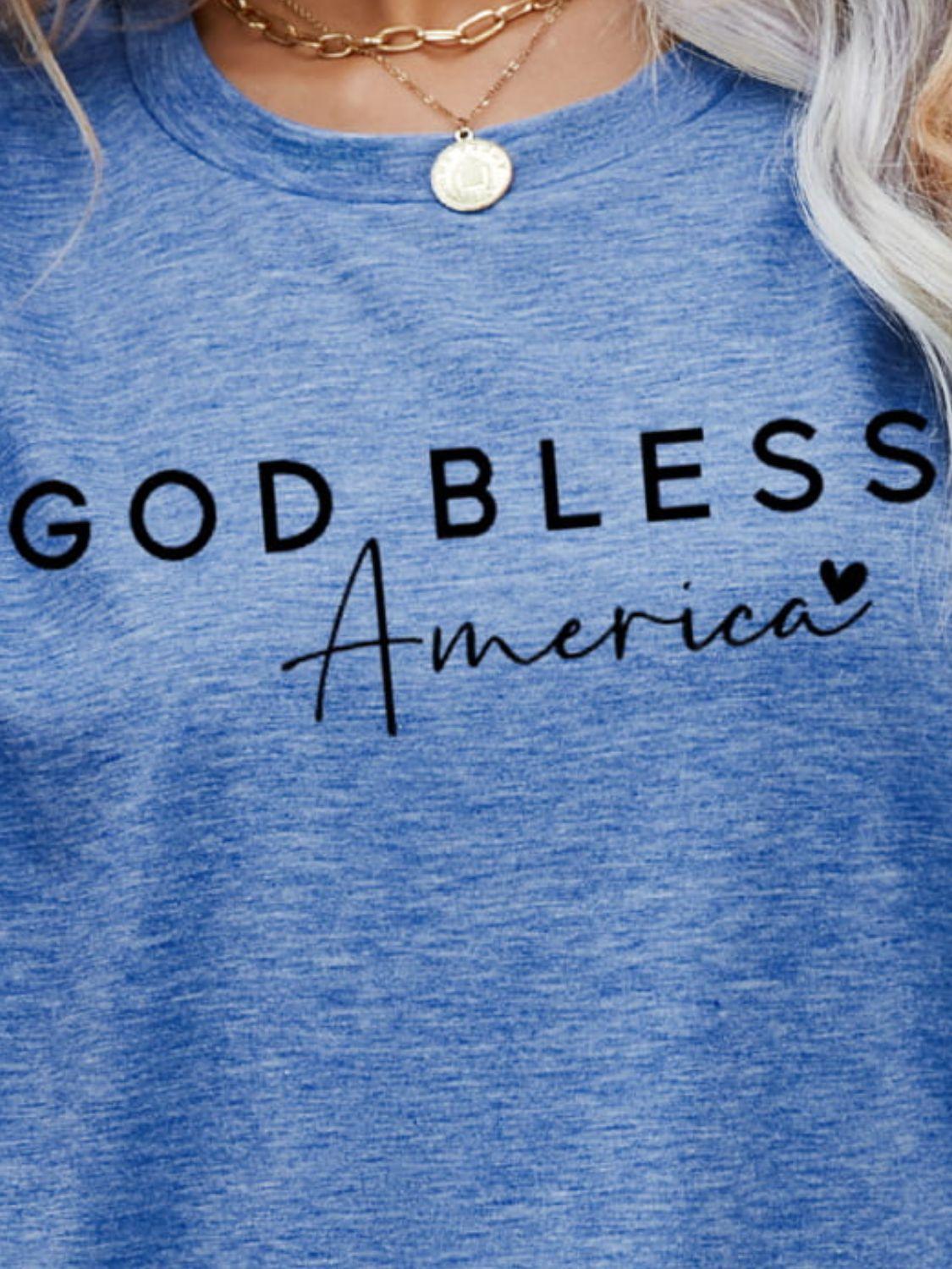 GOD BLESS AMERICA Graphic Tee - Olive Ave