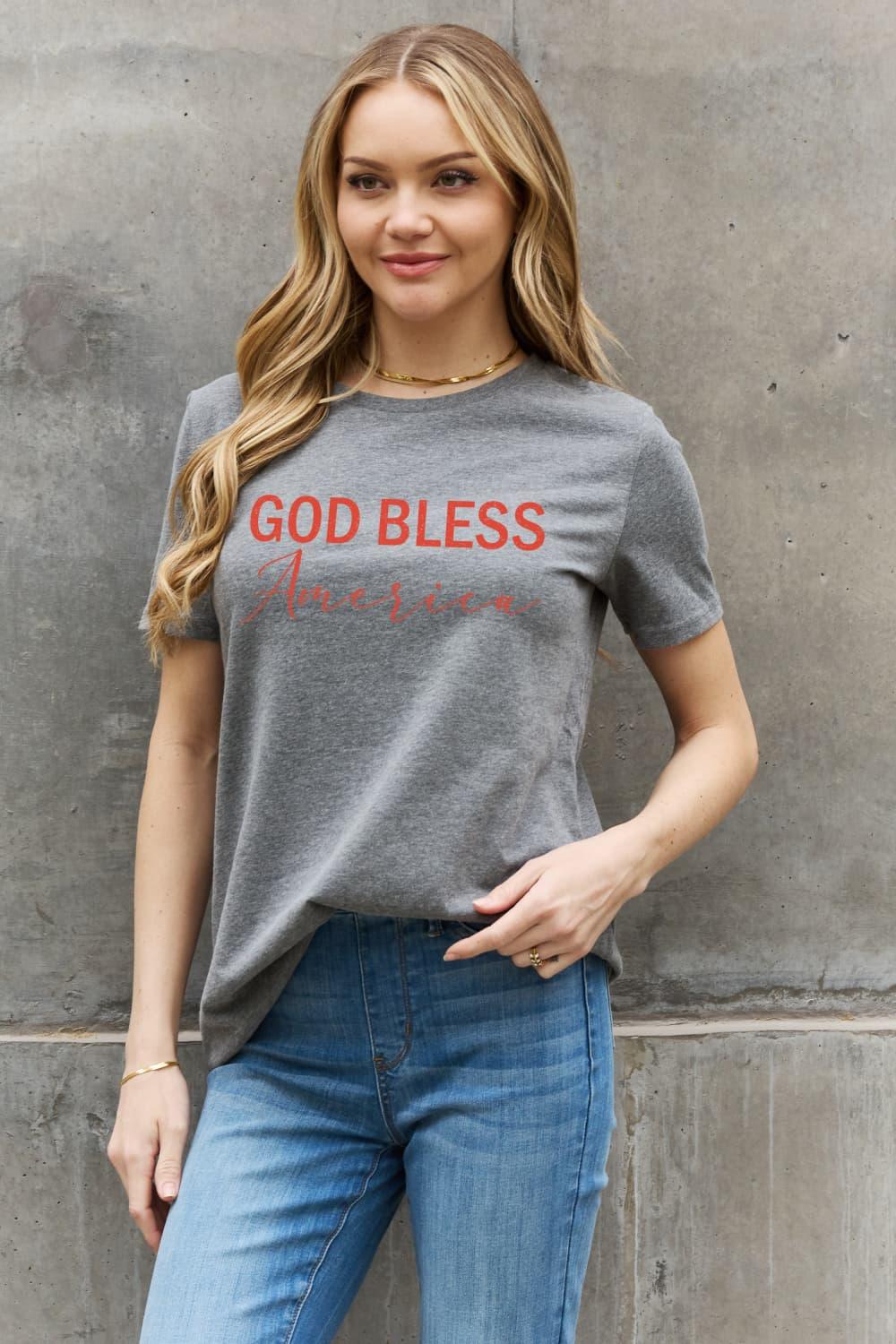 GOD BLESS AMERICA Graphic Tee - Olive Ave