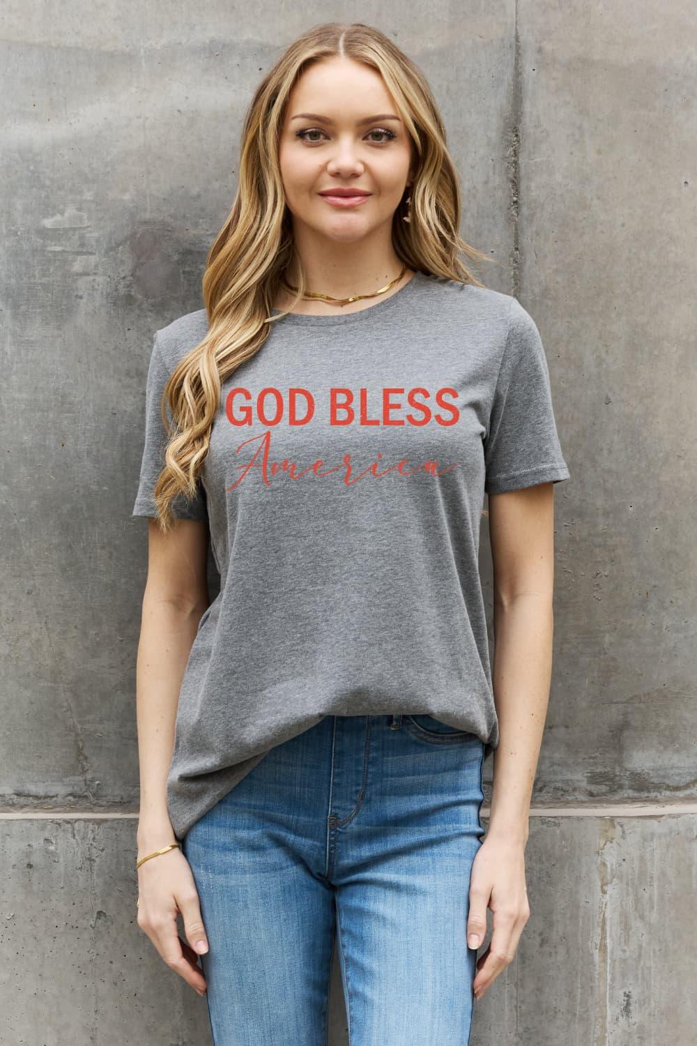 GOD BLESS AMERICA Graphic Tee - Olive Ave