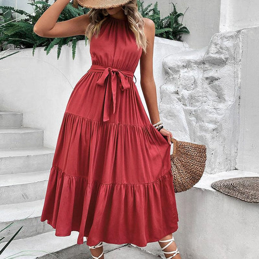 Grecian Tiered Midi Dress - Olive Ave