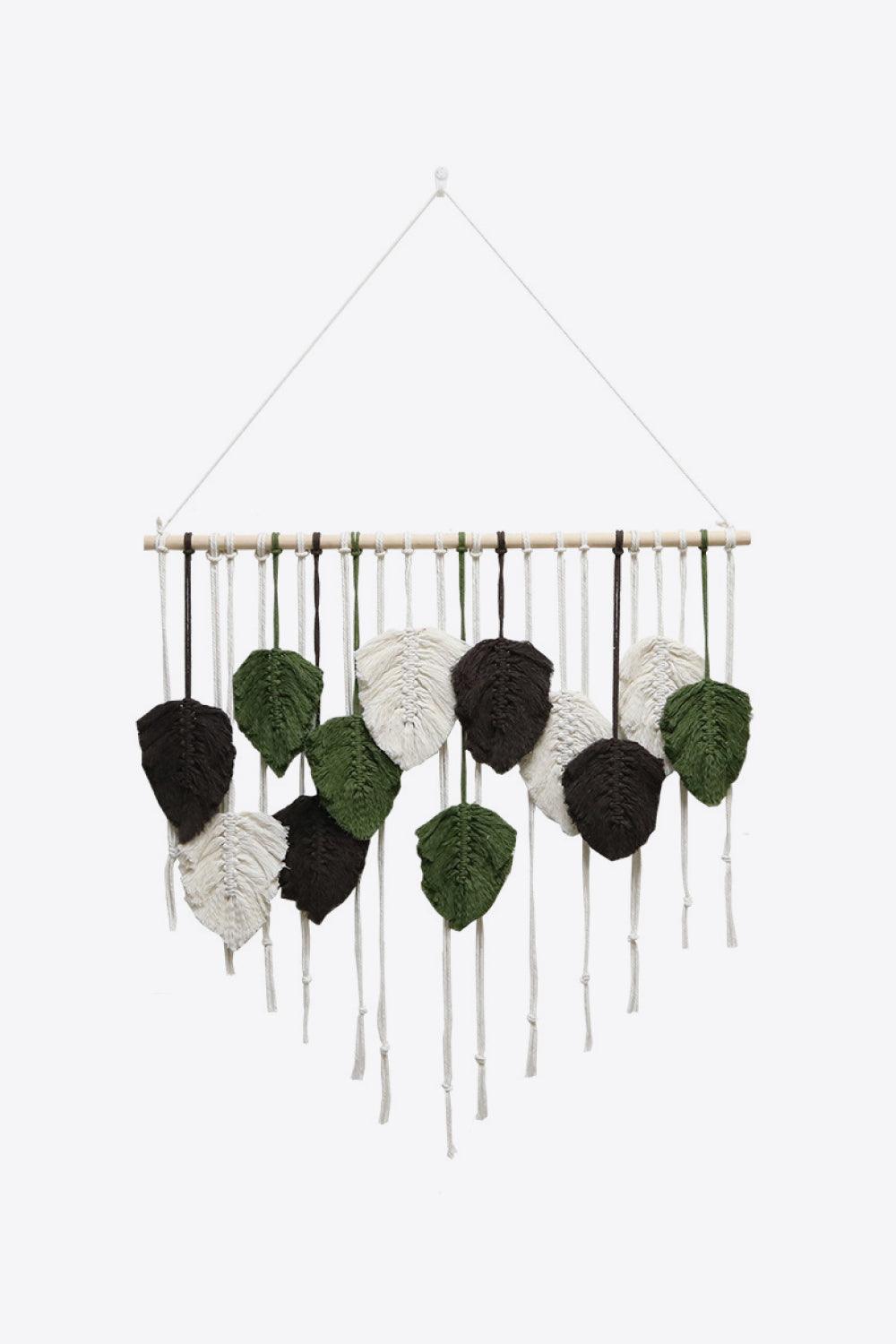 Hand-Woven Feather Macrame Wall Hanging - Olive Ave