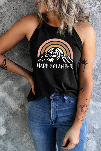HAPPY GLAMPER Graphic Tank - Olive Ave