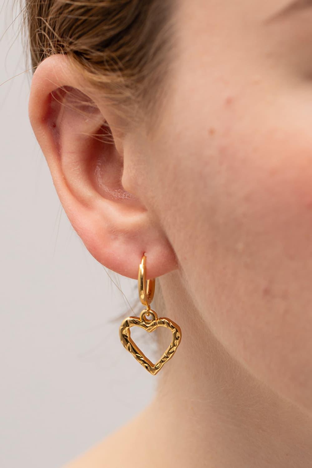 Heart Stainless Steel Drop Earrings - Olive Ave