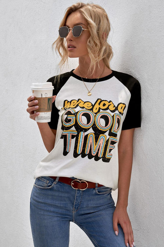 HERE FOR A GOOD TIME Tee Shirt - Olive Ave