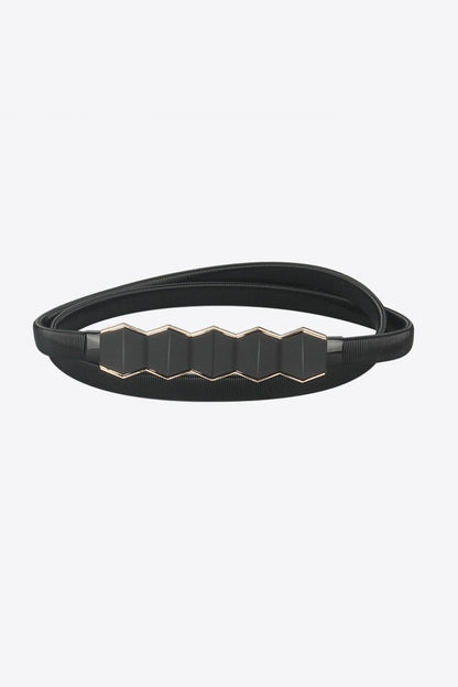 Hexagon Skinny Belt - Olive Ave