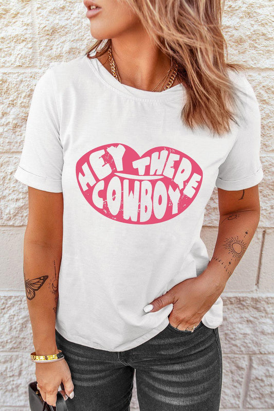HEY THERE COWBOY Graphic Tee Shirt - Olive Ave