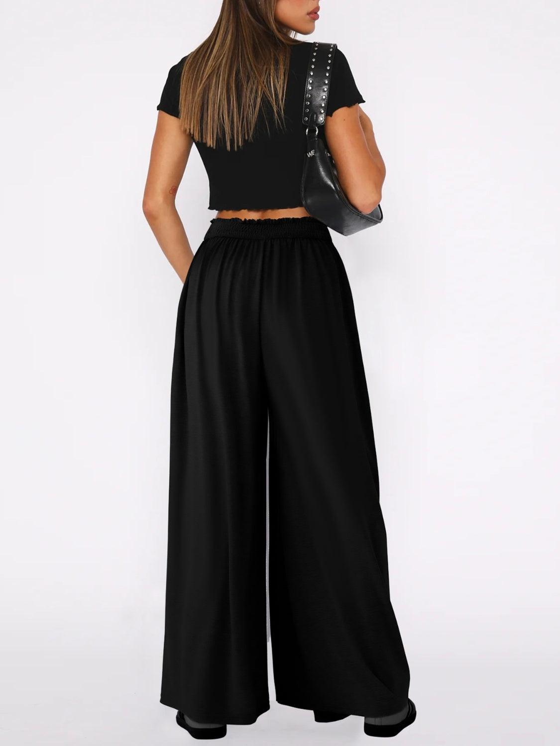 High Waist Wide Leg Pants in 6 Colors - Olive Ave