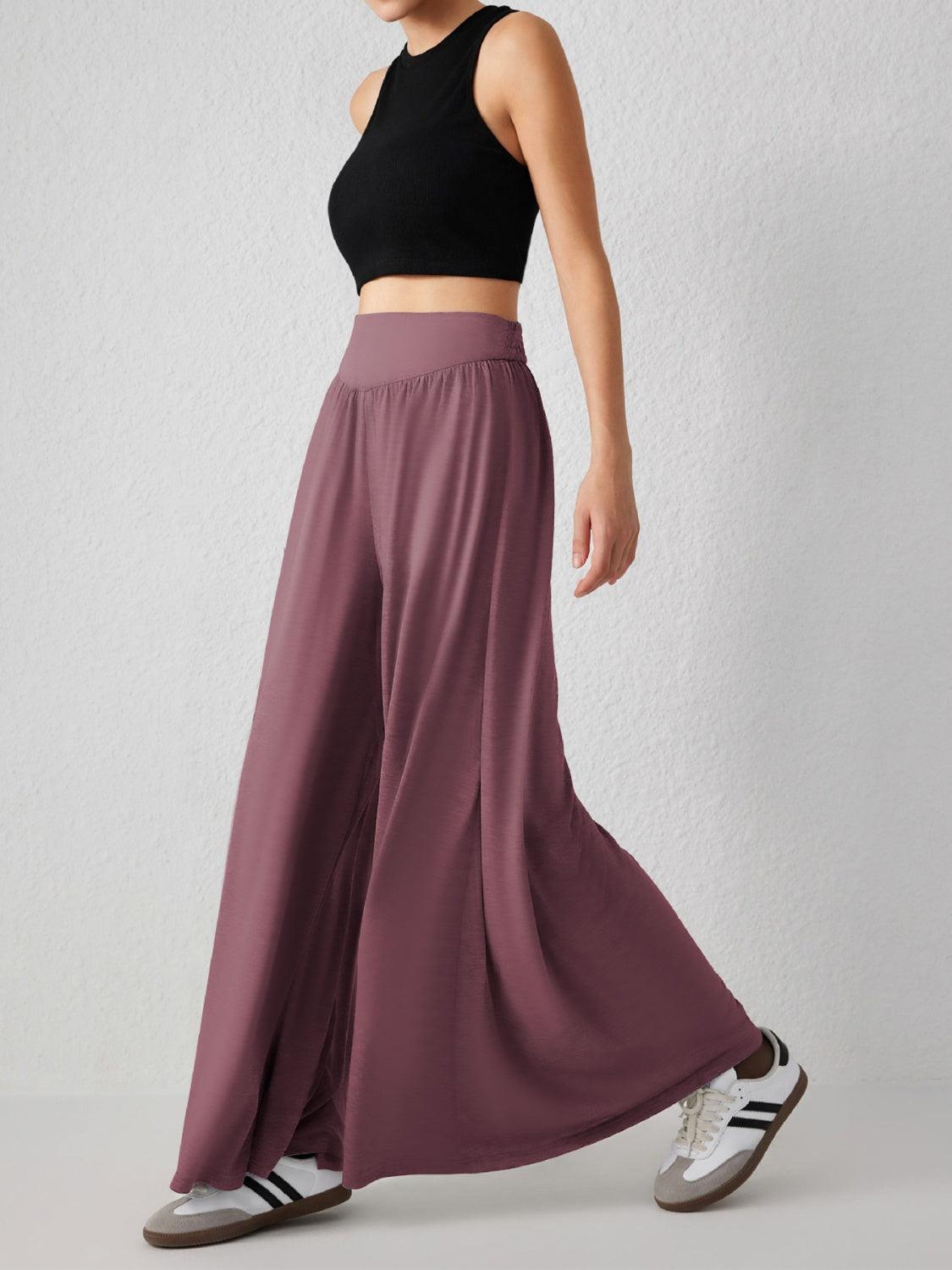 High Waist Wide Leg Pants in 6 Colors - Olive Ave