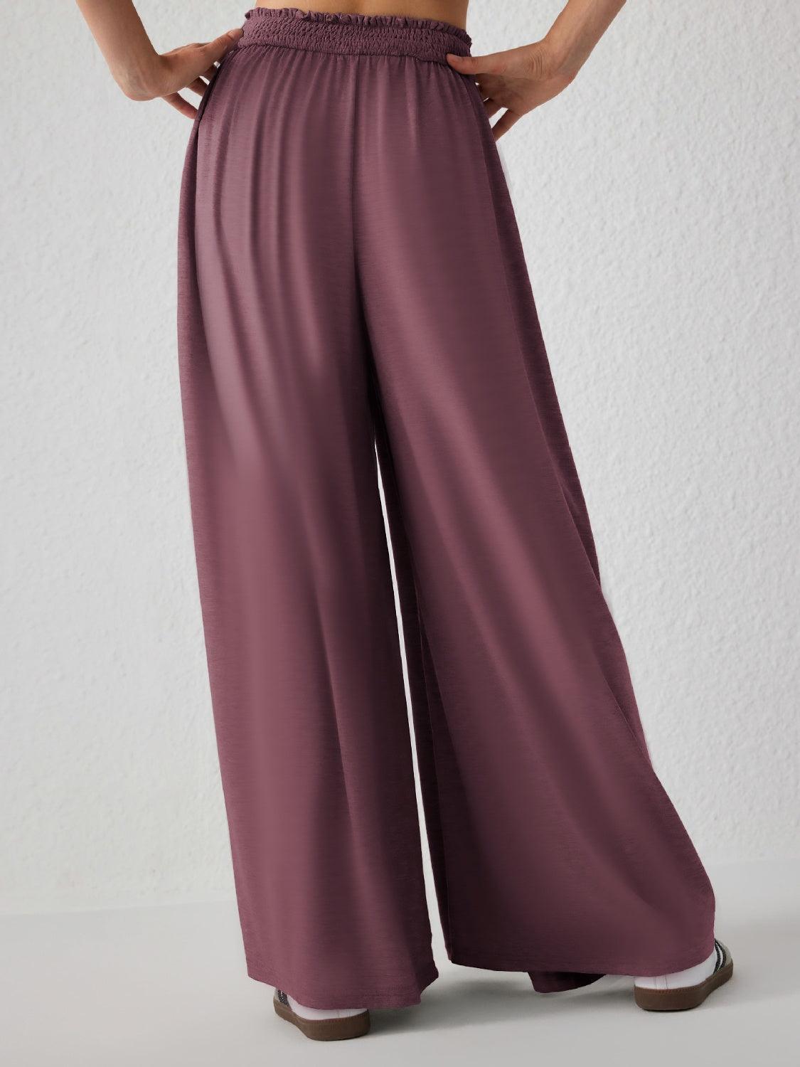 High Waist Wide Leg Pants in 6 Colors - Olive Ave