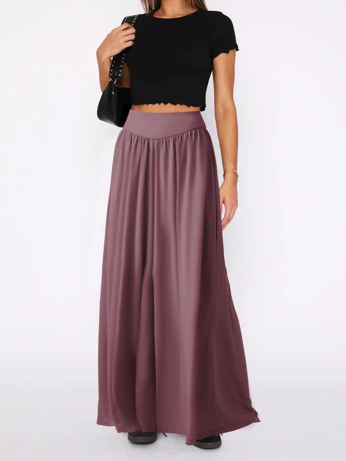 High Waist Wide Leg Pants in 6 Colors - Olive Ave