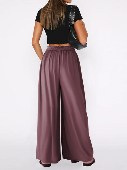 High Waist Wide Leg Pants in 6 Colors - Olive Ave