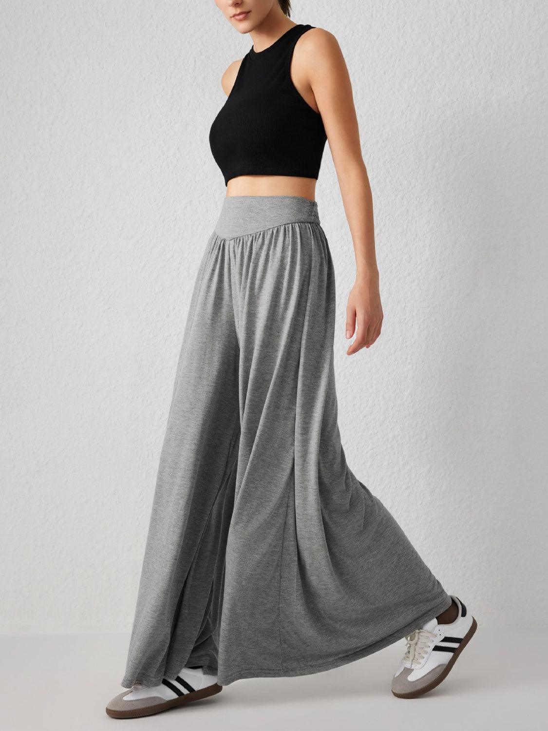 High Waist Wide Leg Pants in 6 Colors - Olive Ave