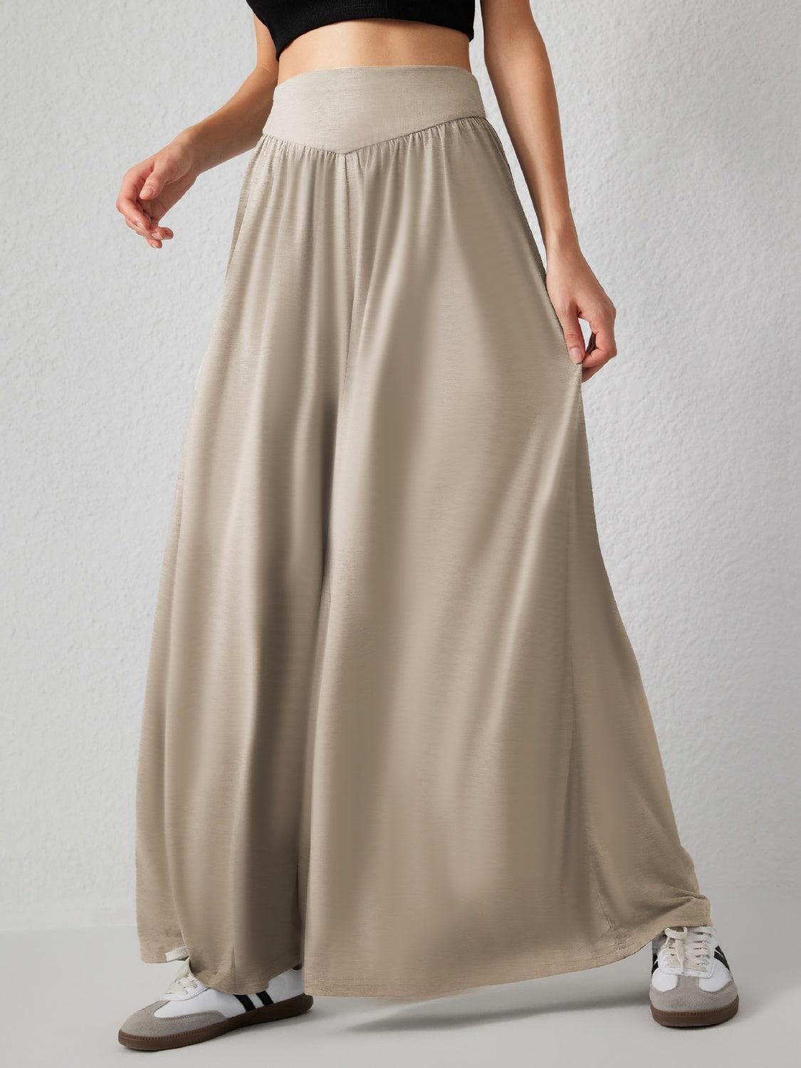 High Waist Wide Leg Pants in 6 Colors - Olive Ave